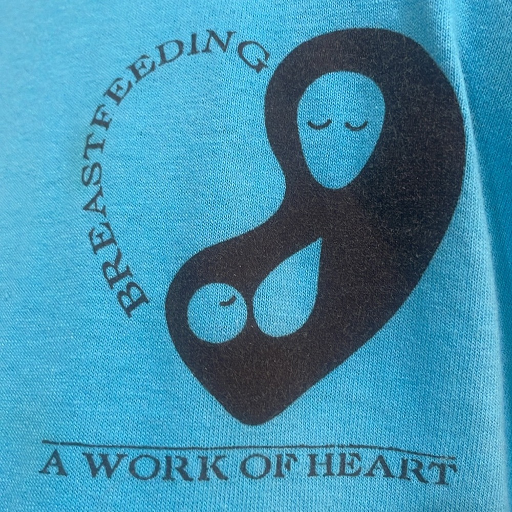Vintage 1996 breast-feeding a work of the heart single stitch T-shirt size L